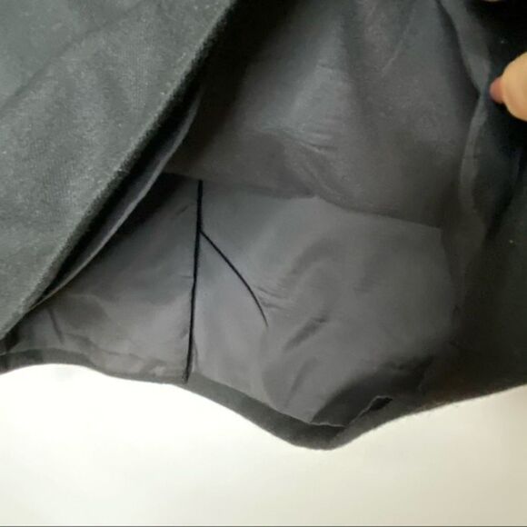 Valentino Vintage 80’s Wool Black Faux Wrap Skirt - Picture 9 of 12